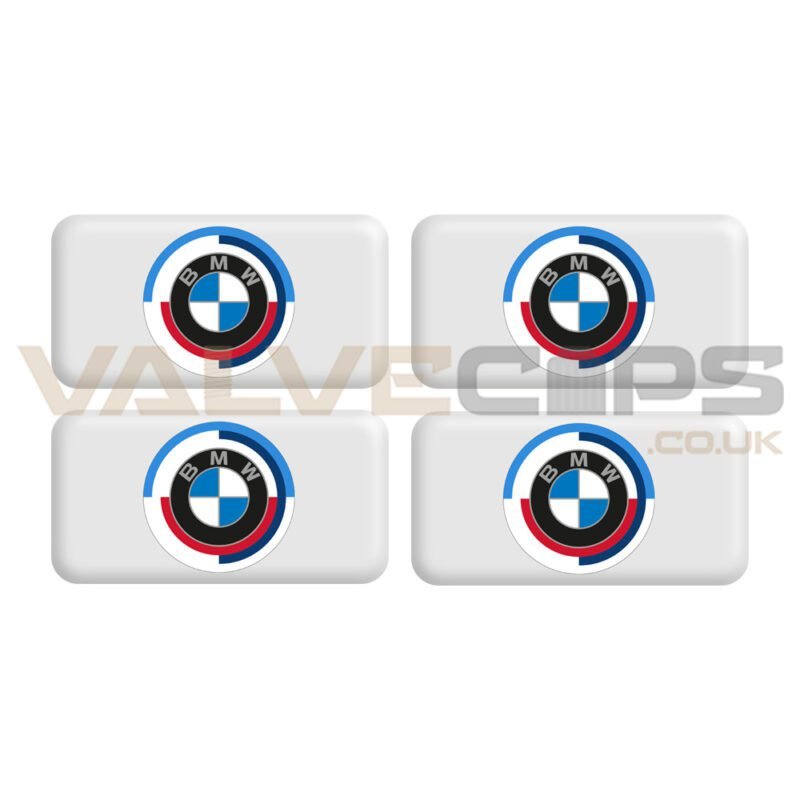White BMW 50 Jahre Wheel Badges
