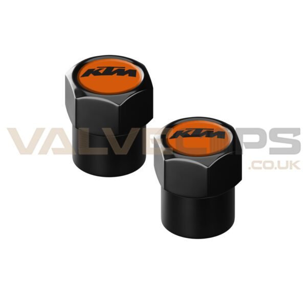 KTM Black Anodised Valve Caps