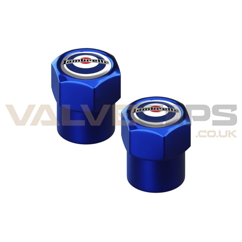 Lambretta Blue Valve Caps