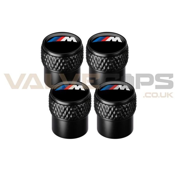 BMW M Performance Knurled Black Valve Caps