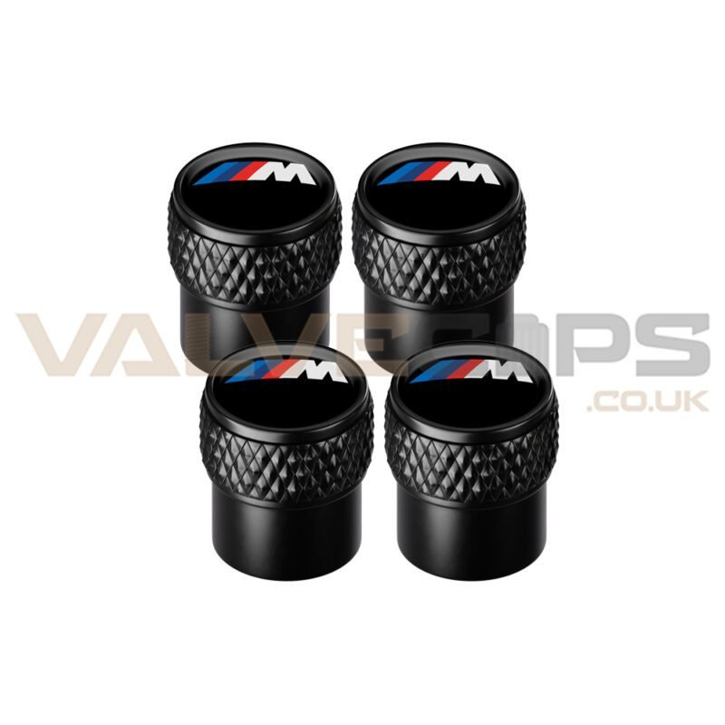 BMW M Performance Knurled Black Valve Caps