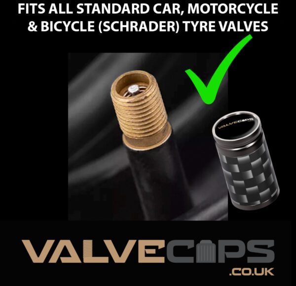 Valve Caps Schrader Fitting Carbon