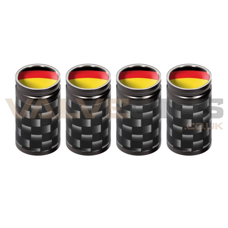 German Bundesflagge Carbon Fibre Valve Caps