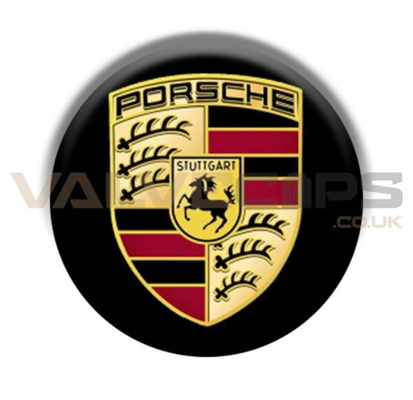 Porsche Crest Valve Cap Emblem