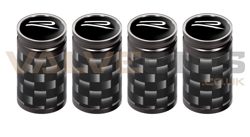 4-Pack Real Carbon Fiber Tire Valve Stem Caps – Copper/Aluminum, Dustproof & Anti-Leak