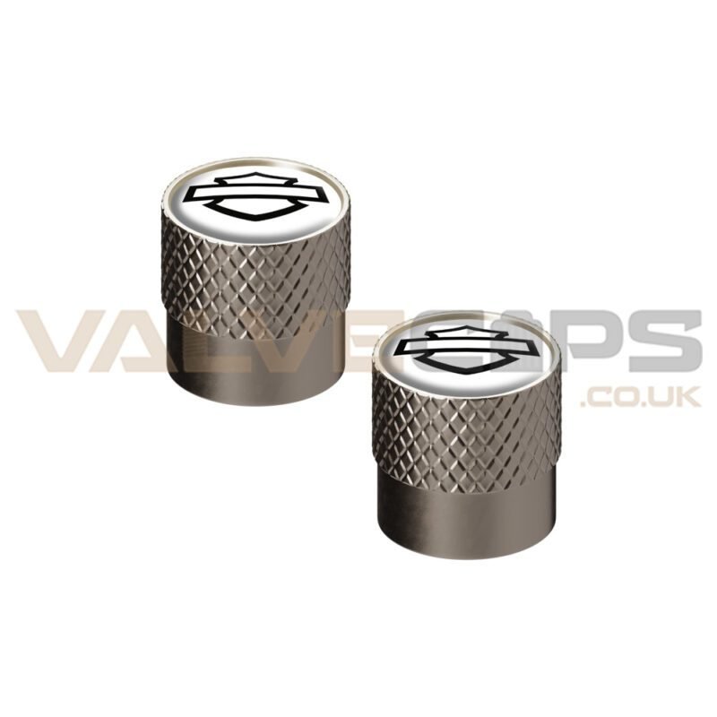 Harley Davidson Small Knurled Chrome Valve Caps