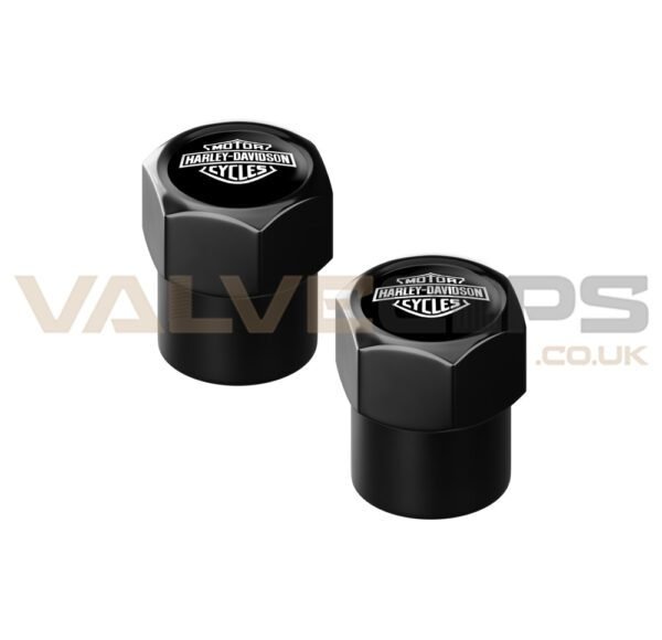 Harley Davidson White Logo Valve Caps