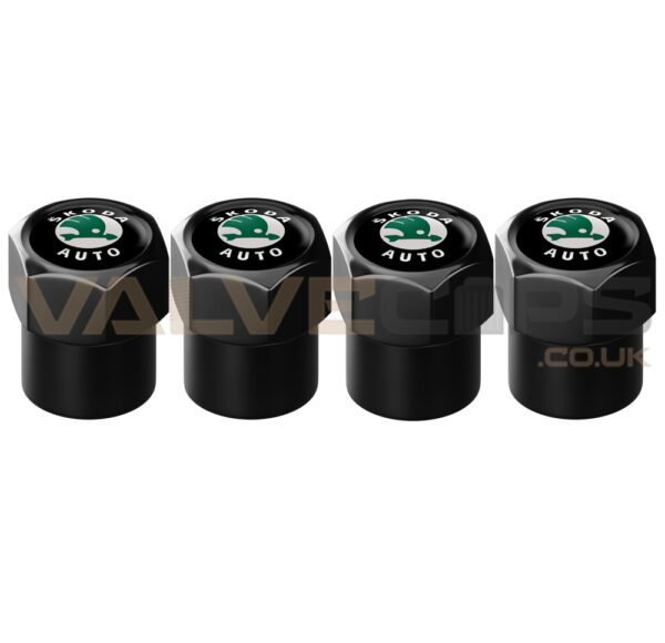 Skoda Metallic Logo Valve Caps