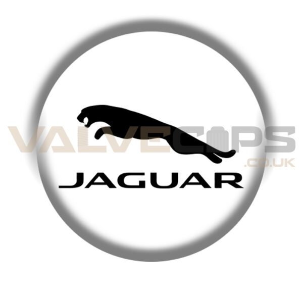 White Jaguar Valve Cap Emblem