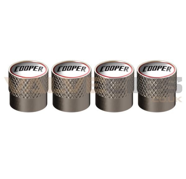 Cooper Small Knurled Chrome Valve Caps