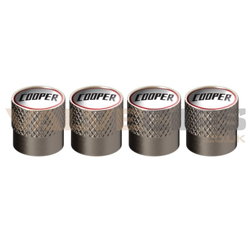 Cooper Small Knurled Chrome Valve Caps