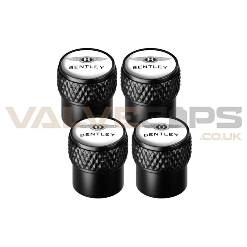 Bentley Knurled Valve Caps Black