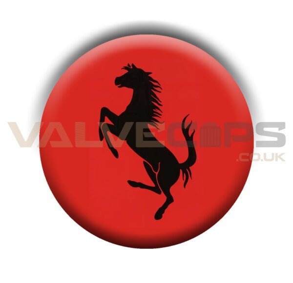 Red Ferrari Valve Cap Badge