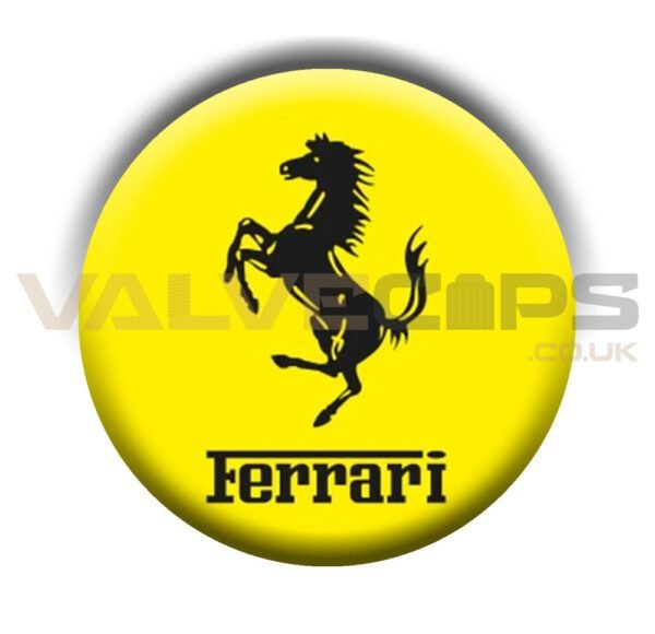 Ferrari Yellow Valve Cap Badge