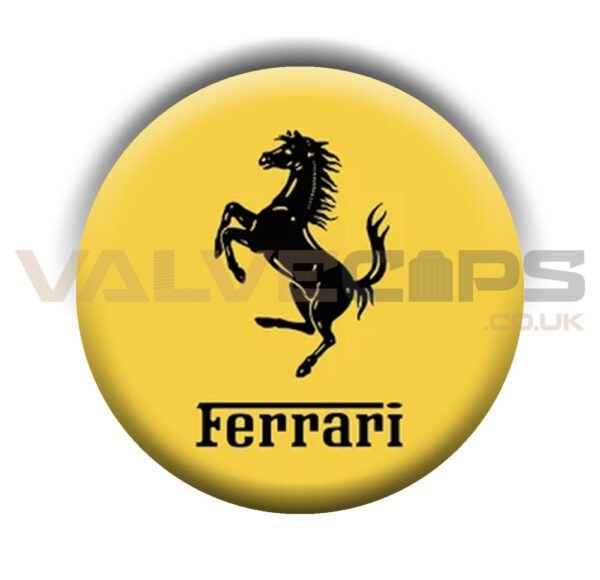 Ferrari Giallo Modena Valve Cap Badge