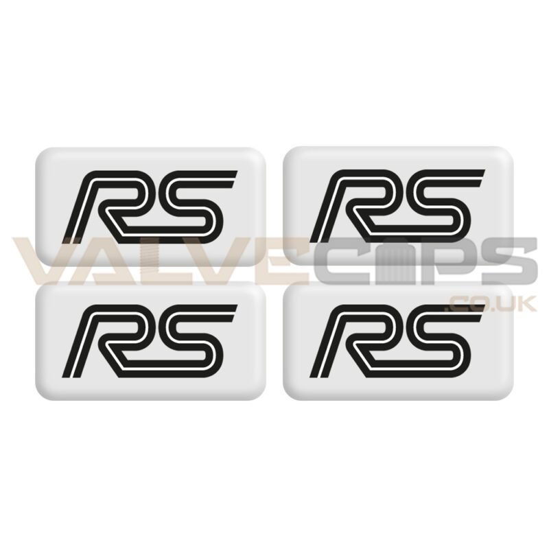 White Stripe Ford RS Wheel Badges