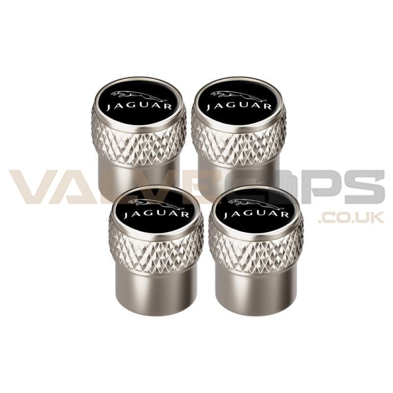 Jaguar Knurled Chrome Valve Caps