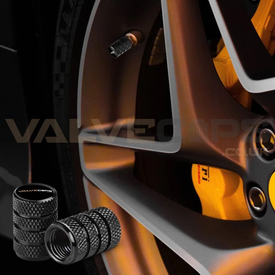 Custom Knurled Valve Caps With Logo