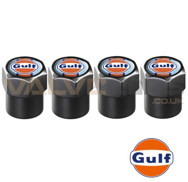 Gulf Racing Special Edition Valve Caps Gunmetal