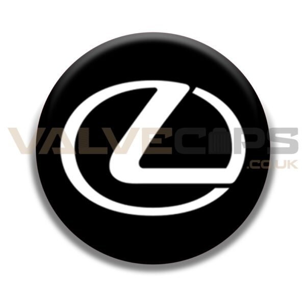 Lexus Valve Cap Badge With White Logo