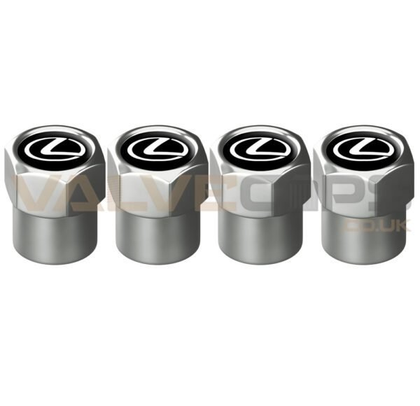 Silver Lexus Valve Caps
