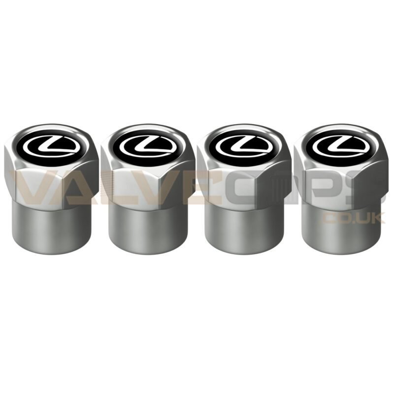 Silver Lexus Valve Caps